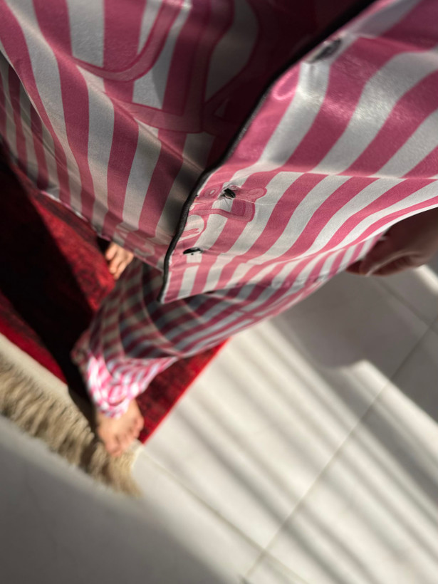 ست پیرهن شلوار پلنگ صورتی ویکتوریا سکرت - نمای کامل