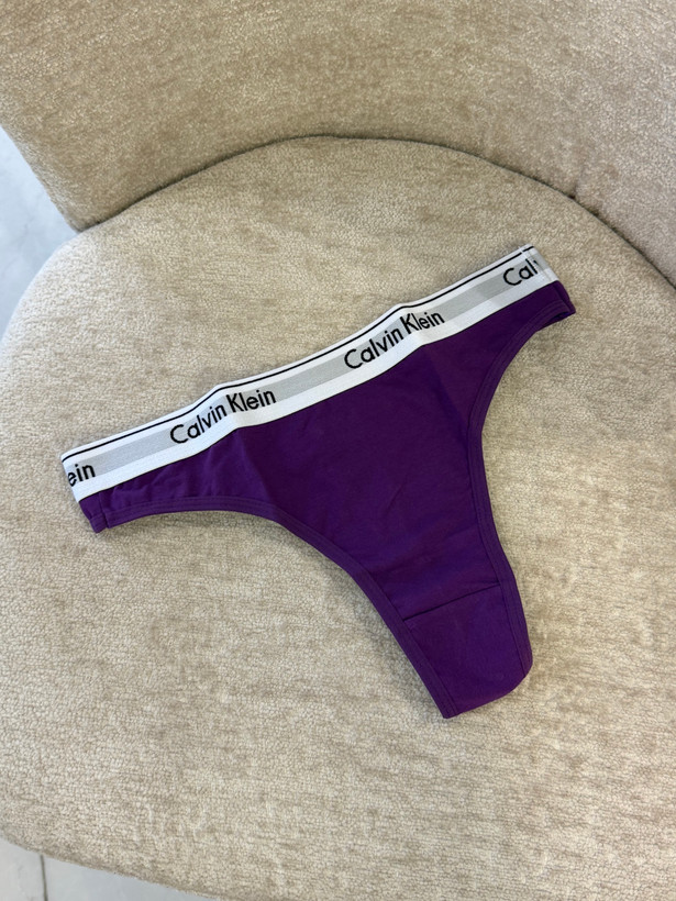 شورت بکلس زنانه Calvin Klein نخی با کمر کشی لوگودار رنگ بنفش