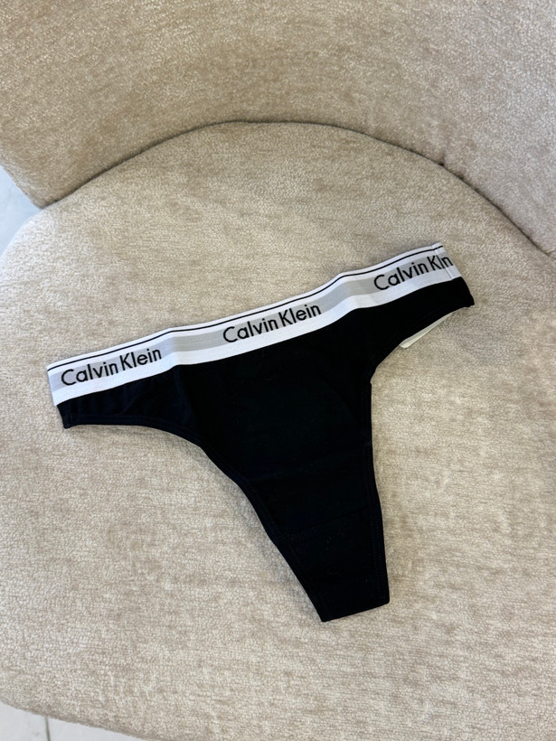 شورت بکلس زنانه Calvin Klein نخی با کمر کشی لوگودار مشکی