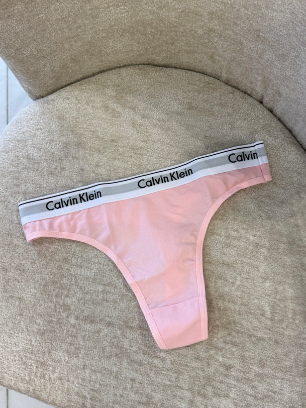 شورت بکلس زنانه Calvin Klein نخی با کمر کشی لوگودار بیبی پینک