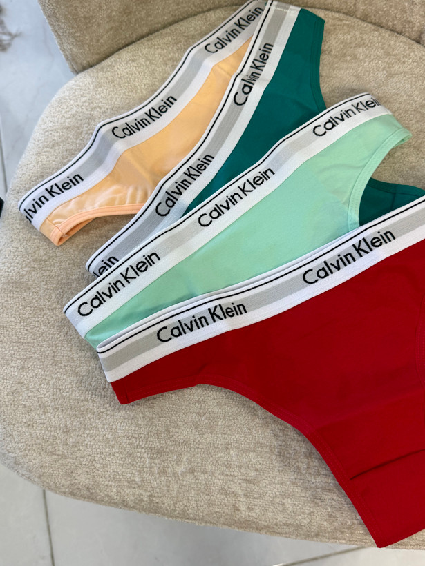شورت بکلس زنانه Calvin Klein نخی با کمر کشی لوگودار نمای نزدیک