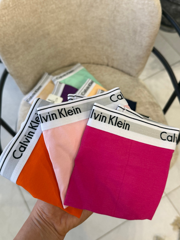 شورت اسلیپ زنانه Calvin Klein نخی با کمر کشی لوگودار