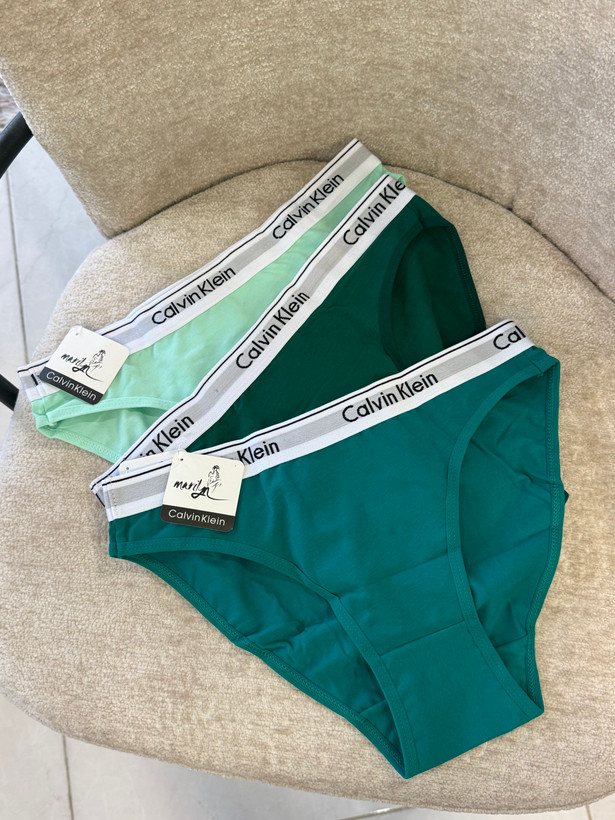 شورت اسلیپ زنانه Calvin Klein نخی با کمر کشی لوگودار نمای روبرو