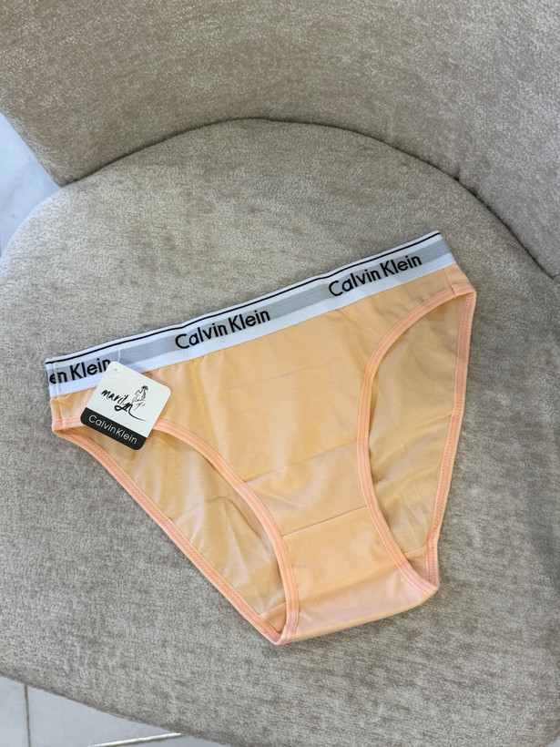 شورت اسلیپ زنانه Calvin Klein نخی با کمر کشی لوگودار پنکیکی